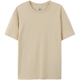 Resim Teekossc 100% Pamuk Kadın T-shirt - Yazlık Rahat Kısa Kollu O-boyun Siyah Beyaz Spor Teesmavi Mavi 