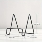 Resim Willowhaven Küçük Boy Siyah Demir Masaüstü Telefon Tablet Kitap Dergi Tutucu Raf Siyah 