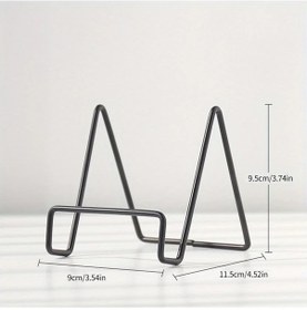 Resim Willowhaven Küçük Boy Siyah Demir Masaüstü Telefon Tablet Kitap Dergi Tutucu Raf Siyah 