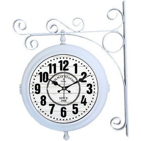 Resim Galaxy Ayp-820-1 Beyaz Çift Yönlü İstasyon Saati (çift taraflı du Beyaz 