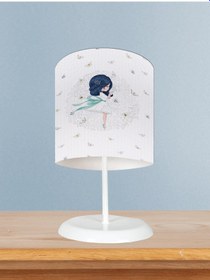 Resim Mekta Home Bebek Ve Çocuk Odası Prenses Kız Ve Renkli Kelebek Desenli Abajur 