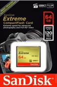 Resim SanDisk 64 GB Extreme 120Mb/Sn CompactFlash Card 