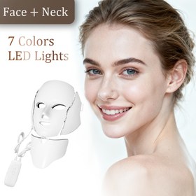 Resim 7 Renkli LED Yüz & Boyun Bakım Maskesi, USB Şarjlı, Bataryalı, Ayarlanabilir, Kadınlar için Modern Cilt Bakım Cihazı - Ona Mükemmel Hediye, Cilt Bakım Rutini, Şık Tasarım, Yüksek Kaliteli Yapı 