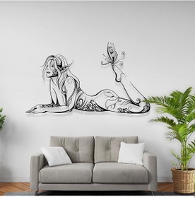 Resim Metal Lazer Kesim Tablo Kadın Silueti 