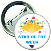 Resim Hediye Panayırı 10 Adet - Star Of The Week Öğrenci Rozeti 