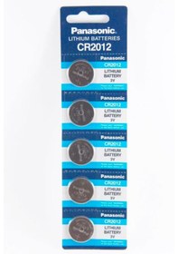 Resim Panasonic CR2012 3V Lityum Kartela Düğme Pil 5'li 