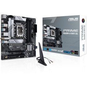 Resim ASUS PRIME B660M-A WIFI D4 DDR4 5333MHz (OC) M.2 HDMI DP mATX 1700p 