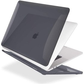 Resim 13" Apple Uyumlu MacBook Pro M2 A2686 Kristal Siyah Kılıf Koruyucu + Ekran Filmi 
