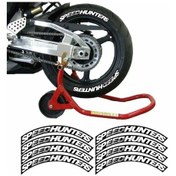 Resim Speedhunter Beyaz 3d Lastik Yanak Yazısı Çok Renkli 