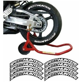 Resim Speedhunter Beyaz 3d Lastik Yanak Yazısı Çok Renkli 