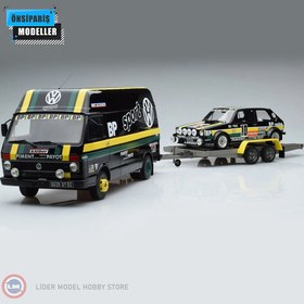 Resim 1:18 OT353 Volkswagen LT35 + Trailer + Golf GTI MK1 Group 2 J. Panciatici Tour De France 