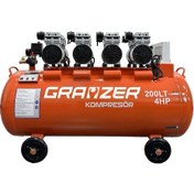 Resim Grayzer 200 Lt Sessiz Ve Yağsız Hava Kompresörü 