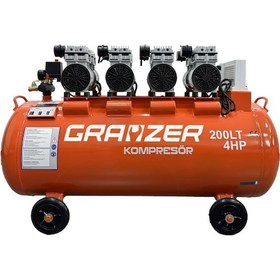Resim Grayzer 200 Lt Sessiz Ve Yağsız Hava Kompresörü 