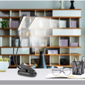 Resim epazzar Kitap Okuma Ders Çalışma Lambası Çift Başlı Usb Ve Pilli 3 Fonksiyon Masa Gece Lambası 