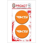Resim Genel Markalar MOTOSİKLET AKSESUAR RKS 3D KABARTMALI DAMLA LOGO STİCKER 5cm 01 