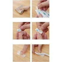 Resim Askımo 20LI Şeffaf Kablo Sabitleyici Düzenleyici Klips Duvar Fayans Cam Yapışkanlı Kablo Tutucu 20 Adet 