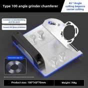 Resim Youtek 100 Tipi Taşcı Ve Marangoz Aleti: 45 Derece Kesim İçin Taş Ve Ahşap Oynatıcı, Taşınabilir Nikel-krom Çelik Kesici Su Hattı İçerir 