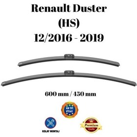 Resim Renault Duster Hs 2016 2017 2018 2019 Uyumlu Ön Cam Muz Tipi Silecek Süpürgesi Seti 650/400mm Silbak 