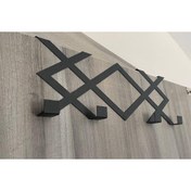 Resim risingmaber Metal Siyah Desenli Amerikan Kapı Arkası Askılık Organizer Askılık Ve Banyo Ve Mutfak Askılığı Mt77s 