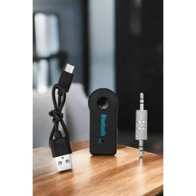 Resim Nacario Kablosuz Bluetooth Aux Araç Kiti Siyah Hafıza Kartlı 