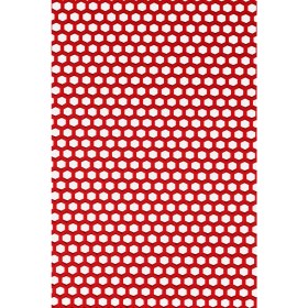 Resim TBM Plastik Kaydırmaz Kırmızı Bal Petek Paspas EN:120cm 120 x 80 cm 