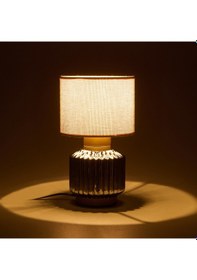 Resim Luce Rosa Cam Abajur - Füme / Kahverengi / Eskitme Çok Renkli 