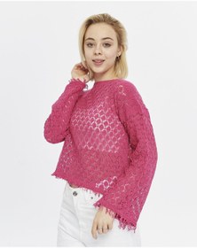 Resim KNİTİCAL TEKSTİL knitical Bolero shams Krem Crop Bluz Ajurlu Triko Örme 