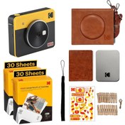 Resim Kodak Mini Shot Combo 3 Retro Anında Baskı Dijital Fotoğraf Makinesi + Bundle ( Beyaz ) 