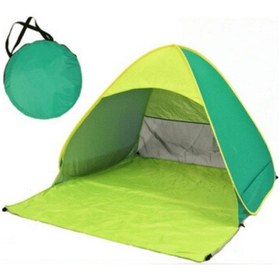 Resim Açık Kamp Ve Balıkçılık İçin Uv Koruyucu Hızlı Otomatik Plaj Çadırı - Yeşil 