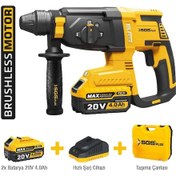 Resim Sgs 5521 20V 4AH Kömürsüz Motor Şarjlı Kırıcı Delici Matkap Seti 