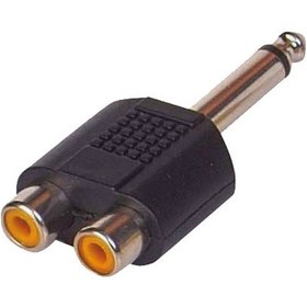 Resim 6.3 Mm Mono Erkek / 2 Rca Dişi Çevirici Jack 