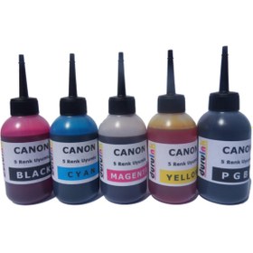 Resim Duruink Canon Ts5050 Ts5051 Ts5053 5X100Ml Mürekkep Seti Ink 5 Renk Kartuş Dolum Mürekkebi 