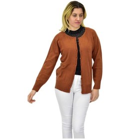 Resim Kadın Triko Spor Hırka Bgl-st04086 Taba 