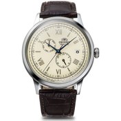 Resim Orient Kurmalı Otomatik Deri Kahverengi Kristal Mineral Cam 41 Mm Erkek Kol Saati 