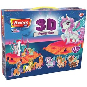 Resim 3d Pony Oyun Hamuru Seti 