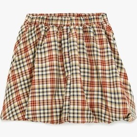 Resim Koton Balon Form Beli Lastikli Viskon Karışımlı Ekoseli Etek Kırmızı Ekose 6wkg70035aw Kırmızı Ekoseli 