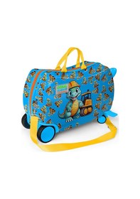 Resim Coral High Kids Mavi Dinozor Desenli Otur-çek Çocuk Valizi 16362 Mavi 