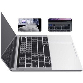 Resim Apple Uyumlu MacBook 15' Pro 2017 A1707 Zore Klavye Koruyucu Şeffaf Silikon Ped 