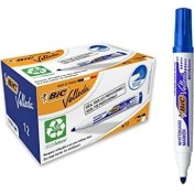 Resim Storemax Velleda 1701 Eco Yuvarlak Uçlu Beyaz Tahta Kalemi, Mavi, 12'li Kutu, Kolay Silinebilen Mürekkep, Sabit Yuvarlak Uç 
