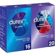 Resim Durex Chill Karma Prezervatif 20'li + Klasik Prezervatif 16'lı 