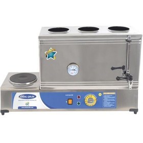 Resim İdeal Çelik Ideal Çelik Elektrikli Çay Kazanı 3 Demlikli 35 Lt 