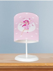 Resim Mekta Home Bebek Ve Çocuk Odası Uçan Peri Kızı Ve Kalp Desenli Abajur 