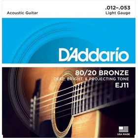 Resim D'addario Ej11 80/20 Bronze Akustik Gitar Teli 