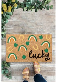 Resim Şans İşaretleri, Lucky, Kapı Önü Paspası, Dijital Baskı 