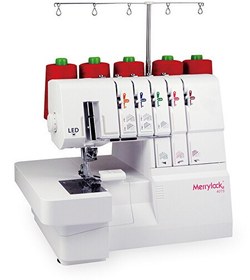 Resim Merrylock Coverlock MK4075 2/3/4/5 İplikli Ev Tipi Overlok ve Reçme Dikiş Makinesi 