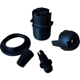 Resim İtalyan E14 Duy (MİNİ DUY) Bakalit Geçmeli Yarım Diş Siyah (250V-2A) 5 Adet 