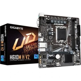 Resim Gıgabyte H610M-H-V2 Ddr5 5600MHZ 1xvga 1xhdmı 1xm.2 USB 3.2 Matx 1700P (12. / 13. ve 14. Nesil Işlemci Uyumlu) 