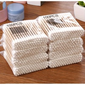 Resim 100 adet Paraben-Free Çift Uçlu Kulak Temizleyici, Kulak ve Kozmetikler Gently Temizler 
