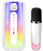 Resim Newface Pluse 7 Mikrofonlu Rgb Kablosuz Hoparlör - Beyaz Drstr 