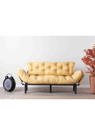 Resim Pafu Nitta Üçlü Kanepe - Hardal 